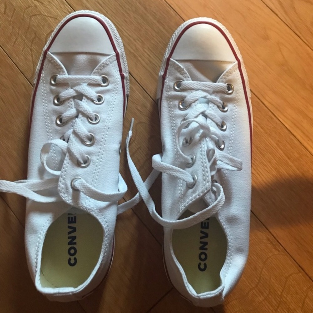 White low tops Converse